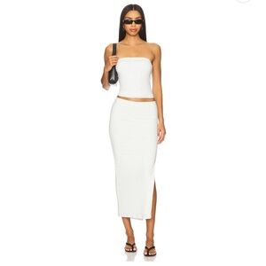 Revolve white natalie skirt set- both top and bottom included.